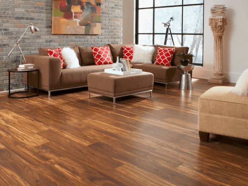 Rental-Friendly Cork Flooring Living Room